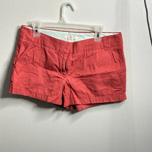 J.Crew Women Chino Broke-in Red/Orange Shorts Size 8.
